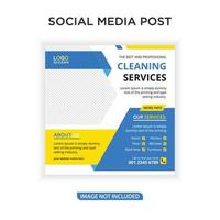 services de nettoyage bannière publicitaire sur les réseaux sociaux vecteur