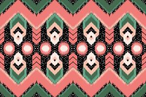 ikat ethnique abstrait bel art motif tribal ikat sans couture broderie folklorique style mexicain art géométrique aztèque ornement impression design pour tapis, papier peint.