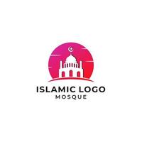 graphique vectoriel du logo de la mosquée illustration de l'icône du bâtiment islamique