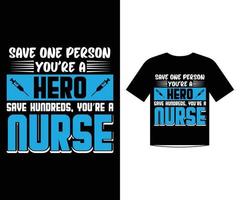 infirmière cite vecteur de conception de modèle de t-shirt pour la journée des soins infirmiers, citations d'amour
