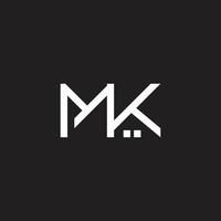 lettre mk ligne géométrique simple immobilier symbole logo vecteur