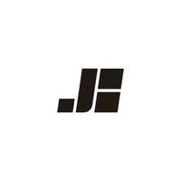 lettre jb simple boîte géométrique logo abstrait vecteur