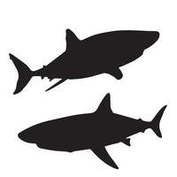 silhouette de requin vecteur