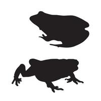 silhouette de grenouille vecteur