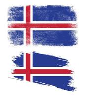 drapeau de l'islande dans le style grunge vecteur