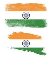 drapeau de l'inde dans le style grunge vecteur