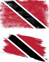 drapeau de trinité-et-tobago dans le style grunge vecteur