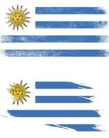 drapeau de l'uruguay dans le style grunge vecteur