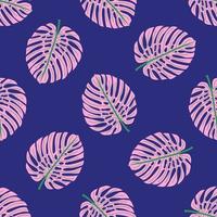 plantes exotiques des caraïbes à motif sans couture. été sous les tropiques et le concept de forêt tropicale. feuilles de monstera tropicales. motif dessiné à la main à la mode pour le fond, la bannière, le textile. hawaïen exotique.