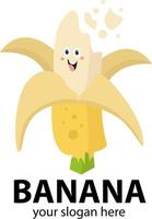 modèle de logo de banane élégant abstrait vecteur