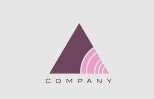 géométrique une création d'icône de logo lettre alphabet. modèle créatif pour entreprise et entreprise en couleur rose vecteur