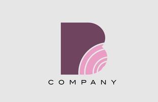 création géométrique d'icône de logo de lettre d'alphabet de b. modèle créatif pour entreprise et entreprise en couleur rose