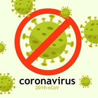 illustration de la prévention du virus corona. concept d'icône arrêtant le coronavirus vecteur