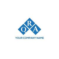 création de logo de lettre qra sur fond blanc. concept de logo de lettre initiales créatives qra. conception de lettre qra. vecteur