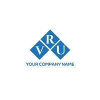 . concept de logo de lettre initiales créatives vru. conception de lettre vru. création de logo de lettre vru sur fond blanc. concept de logo de lettre initiales créatives vru. conception de lettre vru. vecteur