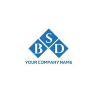 création de logo de lettre bsd sur fond blanc. concept de logo de lettre initiales créatives bsd. conception de lettre bsd. vecteur