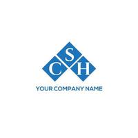 création de logo de lettre csh sur fond blanc. concept de logo de lettre initiales créatives csh. conception de lettre csh. vecteur