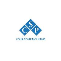 création de logo de lettre csp sur fond blanc. concept de logo de lettre initiales créatives csp. conception de lettre csp. vecteur