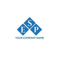 création de logo de lettre esp sur fond blanc. concept de logo de lettre initiales créatives esp. conception de lettre esp. vecteur