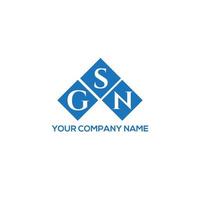 création de logo de lettre gsn sur fond blanc. concept de logo de lettre initiales créatives gsn. conception de lettre gsn. vecteur