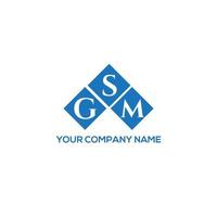 création de logo de lettre gsm sur fond blanc. concept de logo de lettre initiales créatives gsm. conception de lettre gsm. vecteur