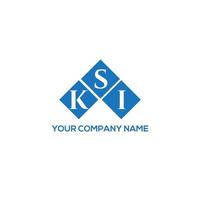 création de logo de lettre ksi sur fond blanc. concept de logo de lettre initiales créatives ksi. conception de lettre ksi. vecteur