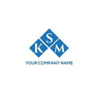 création de logo de lettre ksm sur fond blanc. concept de logo de lettre initiales créatives ksm. conception de lettre ksm. vecteur