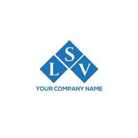 création de logo de lettre lsv sur fond blanc. concept de logo de lettre initiales créatives lsv. conception de lettre lsv. vecteur
