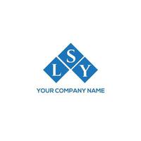 création de logo de lettre lsy sur fond blanc. concept de logo de lettre initiales créatives lsy. conception de lettre lsy. vecteur