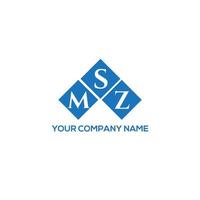 création de logo de lettre msz sur fond blanc. concept de logo lettre initiales créatives msz. conception de lettre msz. vecteur