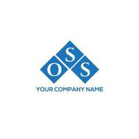 création de logo de lettre oss sur fond blanc. concept de logo de lettre initiales créatives oss. conception de lettre oss. vecteur