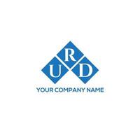 création de logo de lettre urd sur fond blanc. concept de logo de lettre initiales créatives urd. conception de lettre urd. vecteur