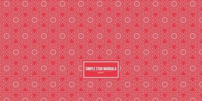 motif de mandala simple composé d'une forme d'étoile vecteur