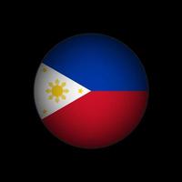 pays philippines. drapeau philippin. illustration vectorielle. vecteur