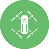 icône de fond de cercle de glyphe de drone