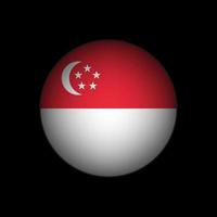 pays singapour. drapeau de singapour. illustration vectorielle. vecteur