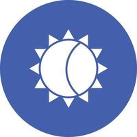 icône de fond de cercle de glyphe d'éclipse solaire vecteur