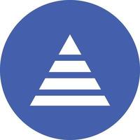 icône de fond cercle glyphe pyramide vecteur