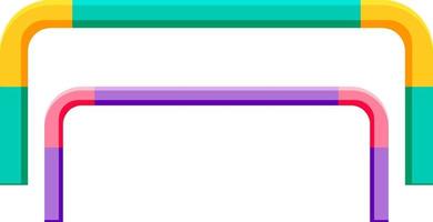 Barres parallèles d'aire de jeux sur fond blanc vecteur