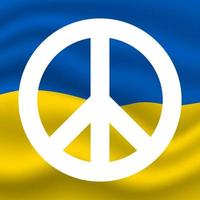 ukraine russie conflit drapeau de paix. vecteur ukraine russie guerre. illustration vectorielle