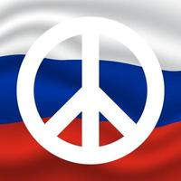 ukraine russie conflit drapeau de paix. vecteur ukraine russie guerre. illustration vectorielle