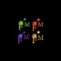 logo fm multicolore créatif, monogramme logo fm pour entreprise. vecteur