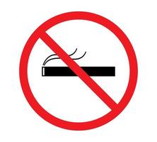 logo non fumeur. icône de signe interdit. style design plat. illustration vectorielle vecteur
