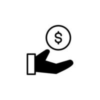argent, argent comptant, richesse, modèle de logo d'illustration vectorielle d'icône de ligne solide de paiement. adapté à de nombreuses fins. vecteur