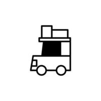 modèle de logo d'illustration vectorielle d'icône de ligne solide de voiture, automobile, transport. adapté à de nombreuses fins.
