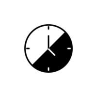 horloge, minuterie, modèle de logo d'illustration vectorielle d'icône de ligne solide de temps. adapté à de nombreuses fins. vecteur