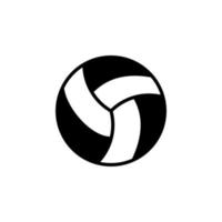 modèle de logo d'illustration vectorielle d'icône de ligne solide de volley-ball. adapté à de nombreuses fins. vecteur