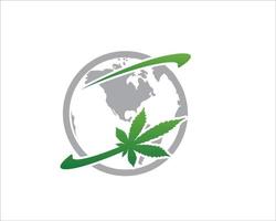 cannabis world logo conçoit icône simple vecteur moderne