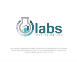 conceptions de logo de laboratoires simple vecteur moderne
