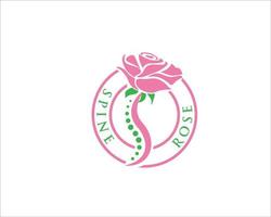 conceptions de logo de clinique de la colonne vertébrale pour le logo de santé et de beauté vecteur